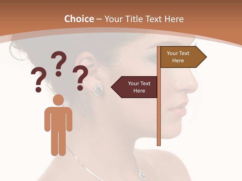 Beautiful Sapphire Eyebrow PowerPoint Template