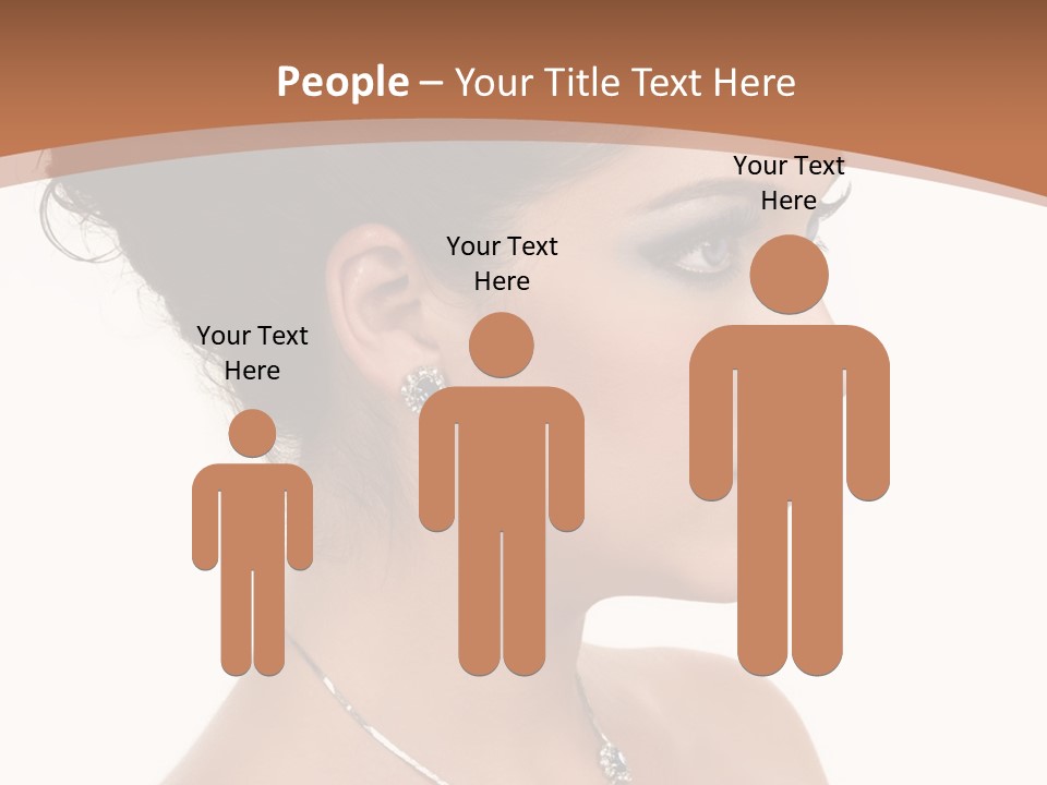 Beautiful Sapphire Eyebrow PowerPoint Template