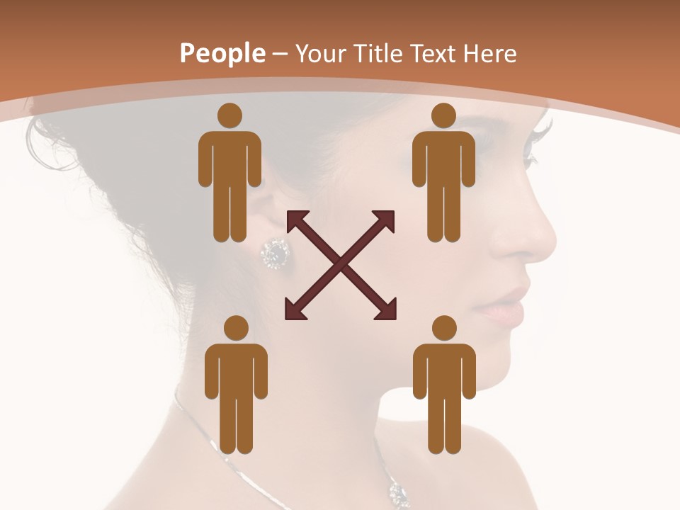 Beautiful Sapphire Eyebrow PowerPoint Template