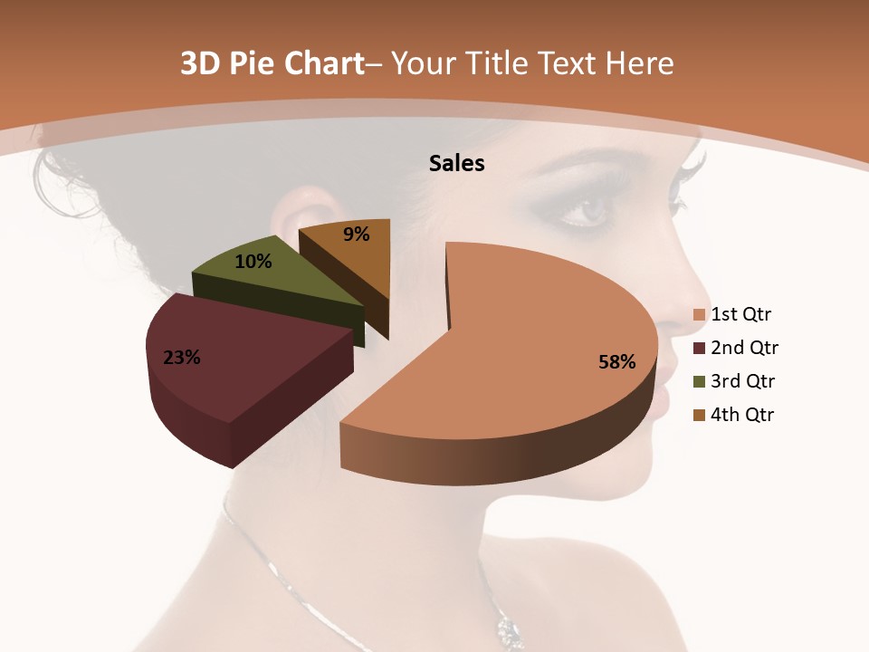 Beautiful Sapphire Eyebrow PowerPoint Template