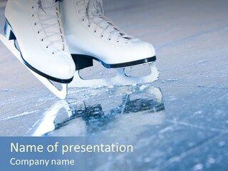 Iceskating Background Skater PowerPoint Template