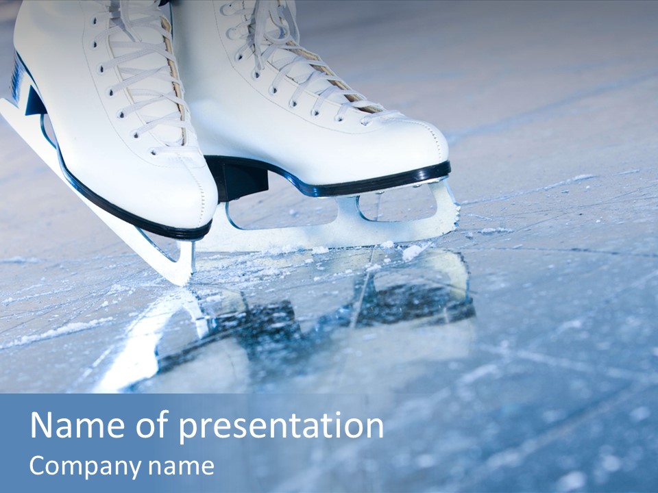 Iceskating Background Skater PowerPoint Template