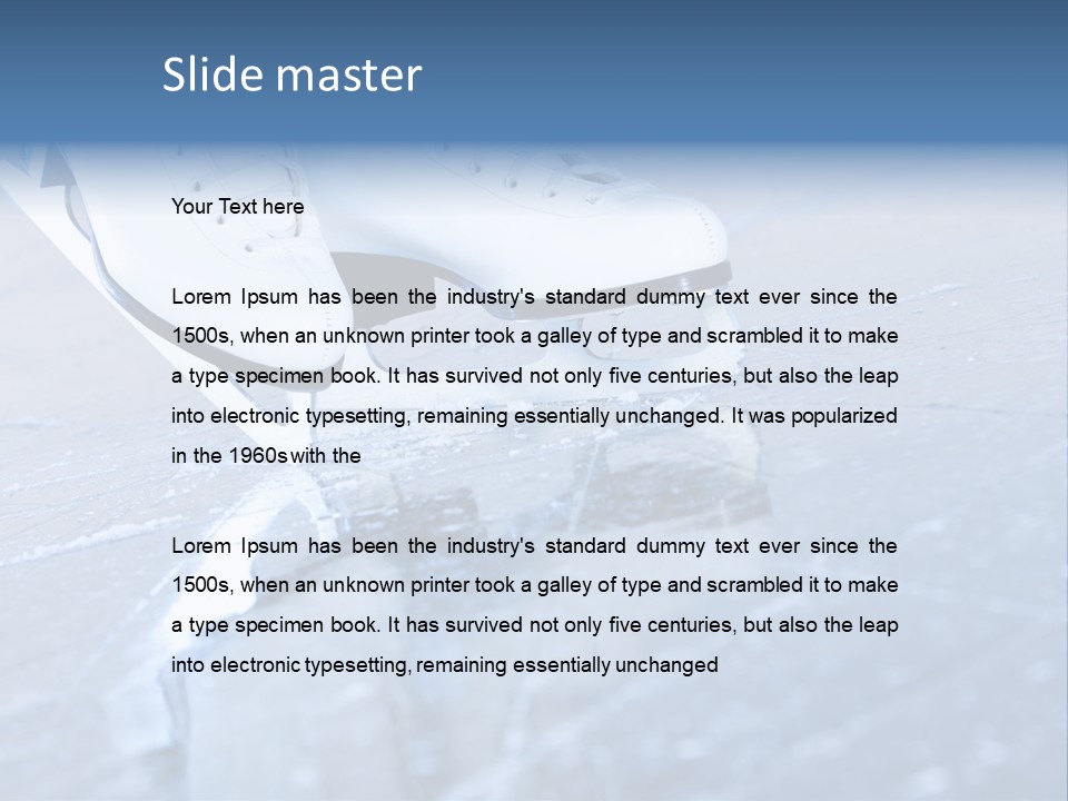 Iceskating Background Skater PowerPoint Template