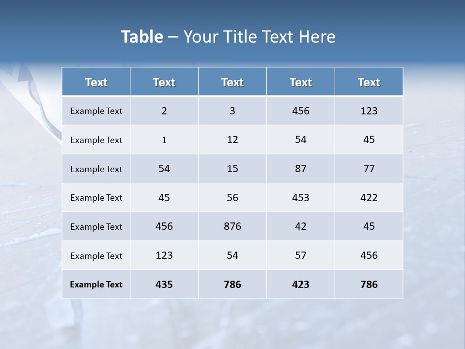 Iceskating Background Skater PowerPoint Template