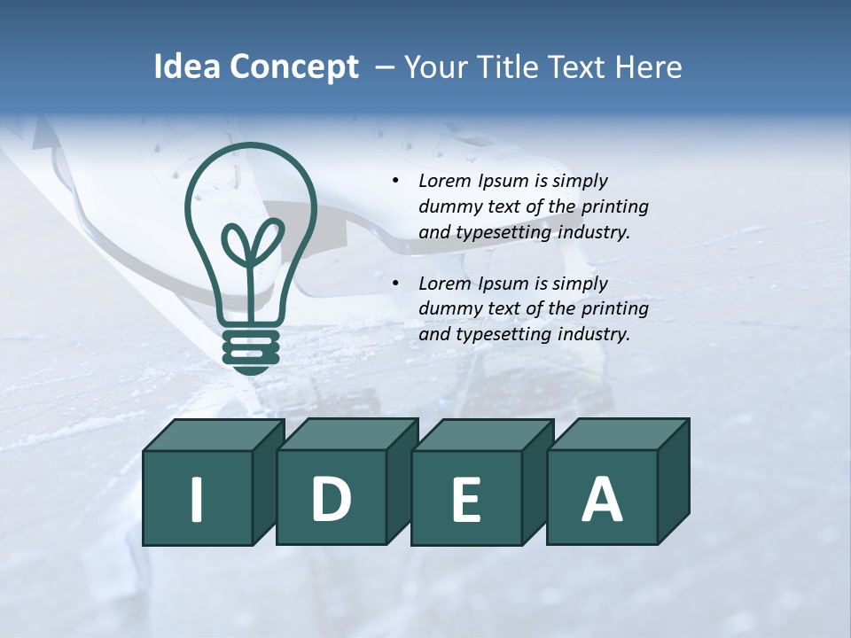 Iceskating Background Skater PowerPoint Template