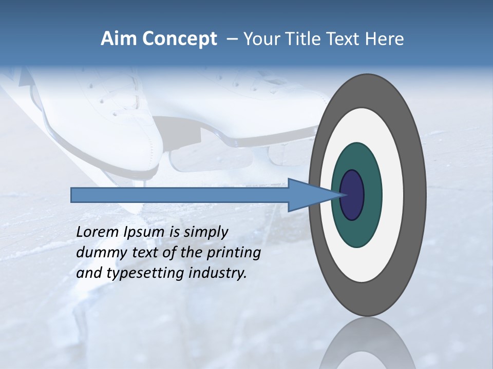 Iceskating Background Skater PowerPoint Template