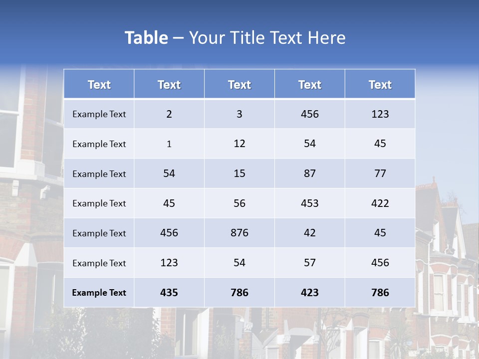 Community Housing Flat PowerPoint Template