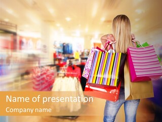 Person Bags Buyer PowerPoint Template