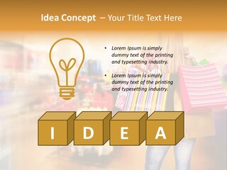 Person Bags Buyer PowerPoint Template