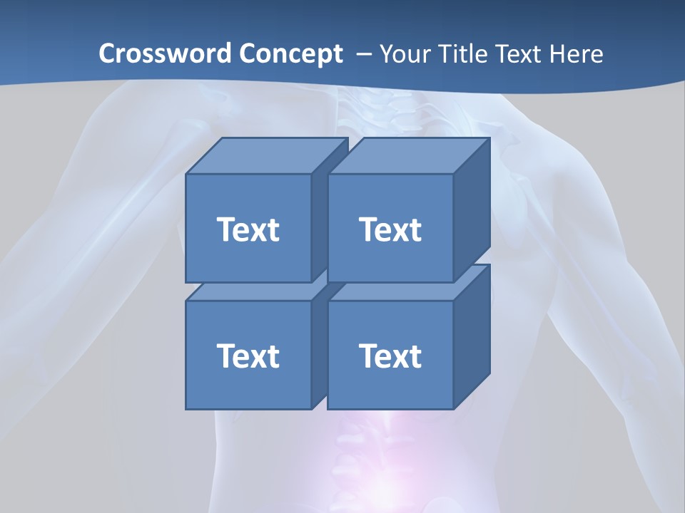 Sports Injury Low Back Pain Skeleton PowerPoint Template