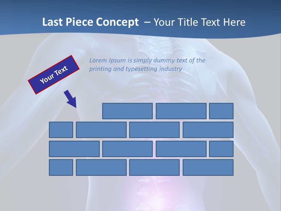 Sports Injury Low Back Pain Skeleton PowerPoint Template