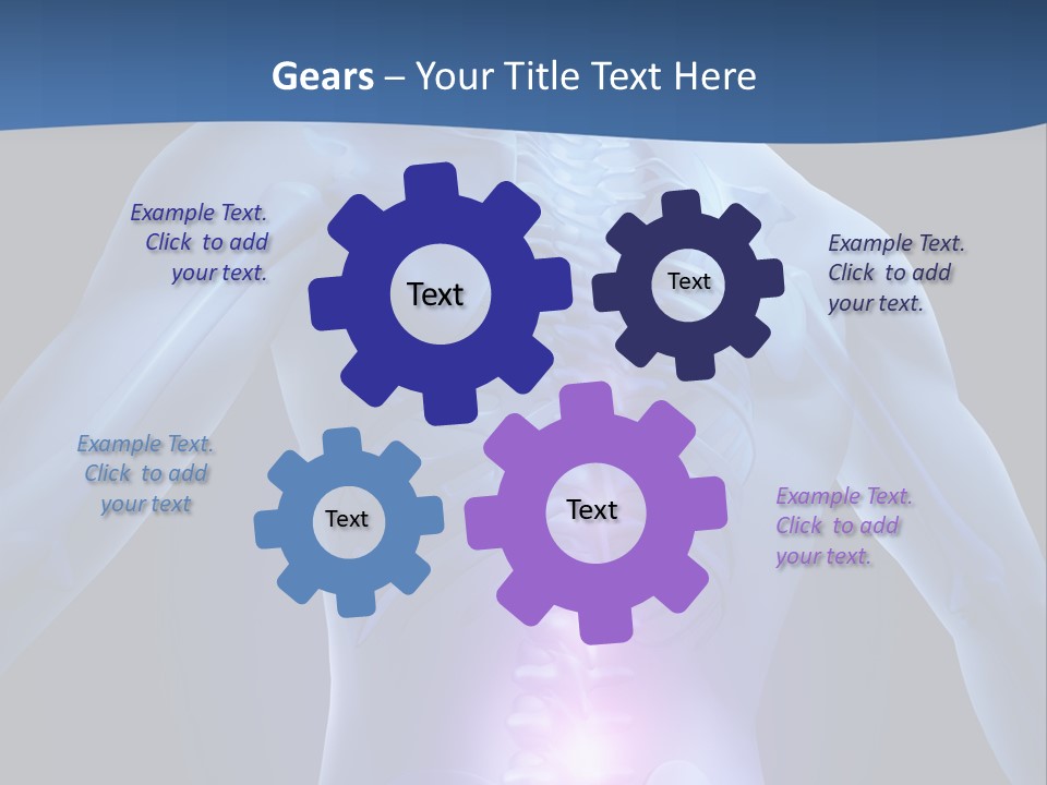 Sports Injury Low Back Pain Skeleton PowerPoint Template