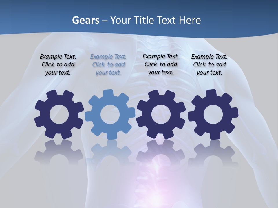 Sports Injury Low Back Pain Skeleton PowerPoint Template