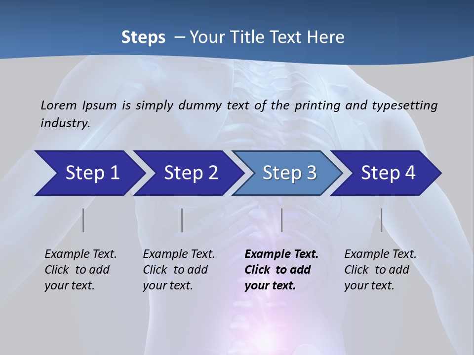 Sports Injury Low Back Pain Skeleton PowerPoint Template