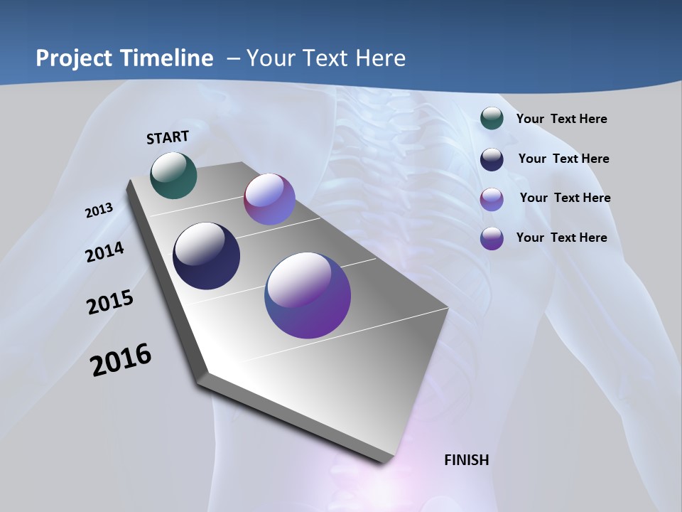 Sports Injury Low Back Pain Skeleton PowerPoint Template