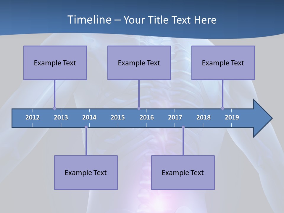 Sports Injury Low Back Pain Skeleton PowerPoint Template