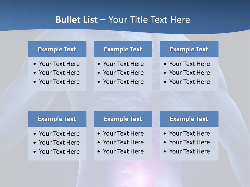 Sports Injury Low Back Pain Skeleton PowerPoint Template
