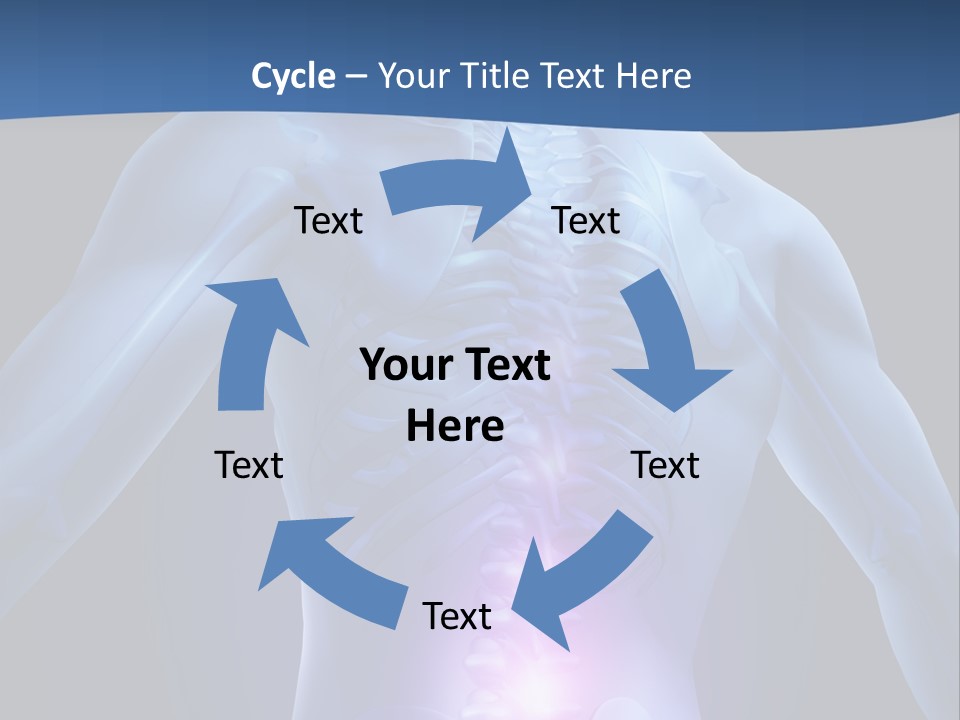 Sports Injury Low Back Pain Skeleton PowerPoint Template