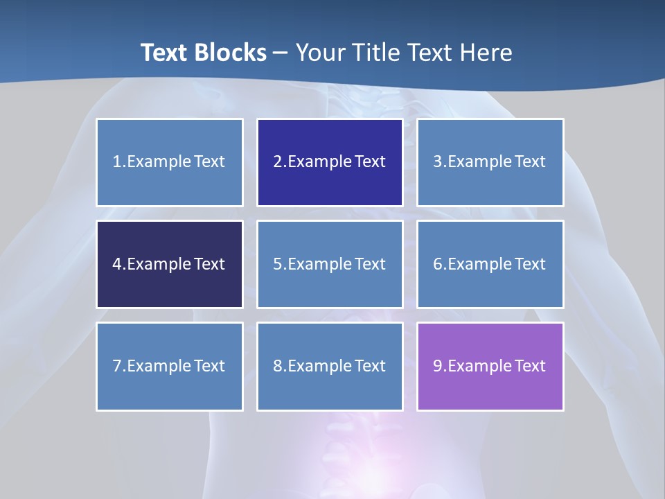 Sports Injury Low Back Pain Skeleton PowerPoint Template