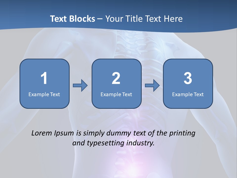 Sports Injury Low Back Pain Skeleton PowerPoint Template