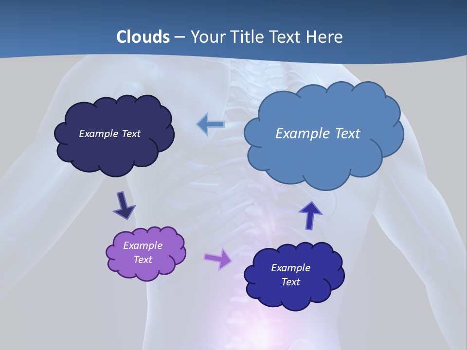 Sports Injury Low Back Pain Skeleton PowerPoint Template