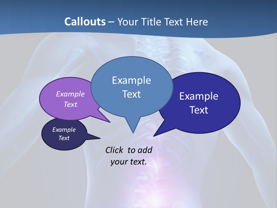 Sports Injury Low Back Pain Skeleton PowerPoint Template