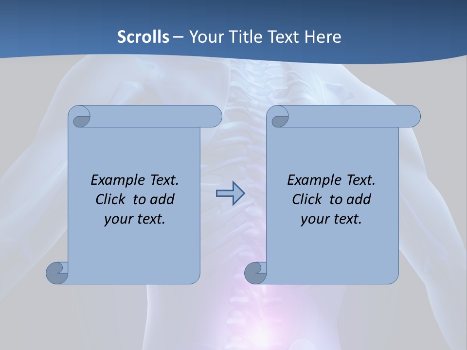 Sports Injury Low Back Pain Skeleton PowerPoint Template