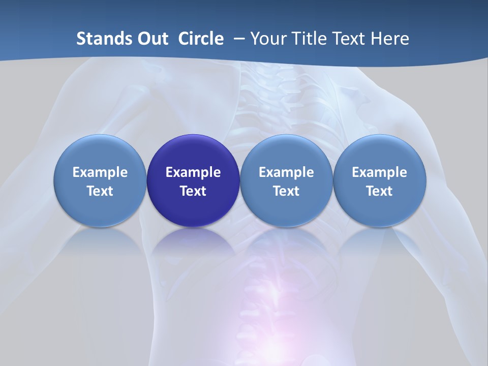 Sports Injury Low Back Pain Skeleton PowerPoint Template