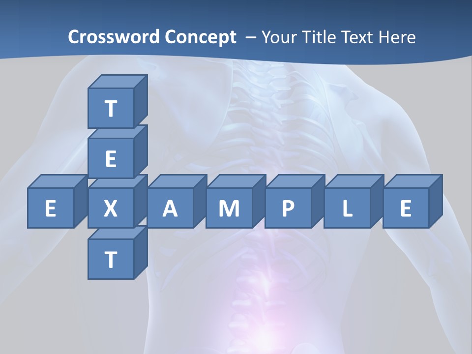 Sports Injury Low Back Pain Skeleton PowerPoint Template