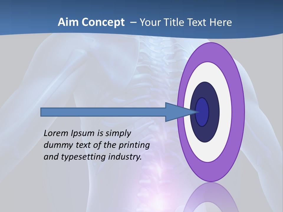 Sports Injury Low Back Pain Skeleton PowerPoint Template
