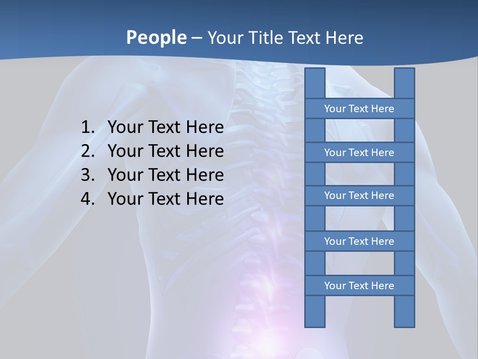 Sports Injury Low Back Pain Skeleton PowerPoint Template
