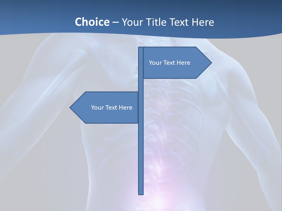 Sports Injury Low Back Pain Skeleton PowerPoint Template