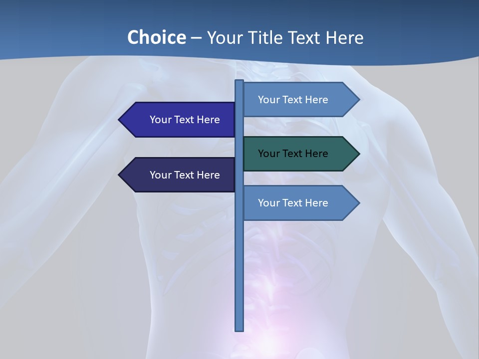 Sports Injury Low Back Pain Skeleton PowerPoint Template