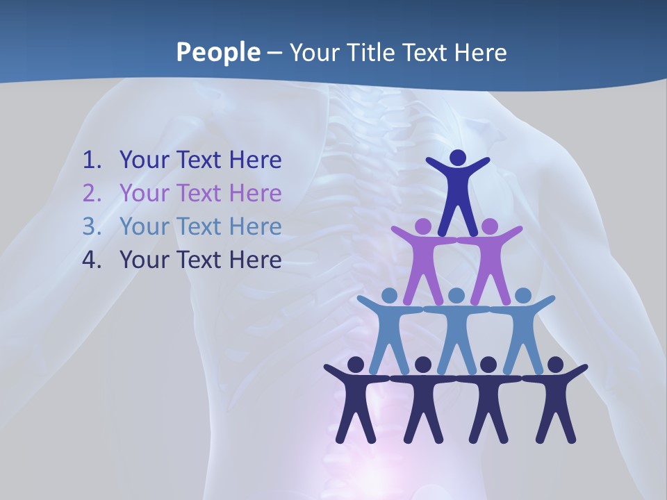 Sports Injury Low Back Pain Skeleton PowerPoint Template