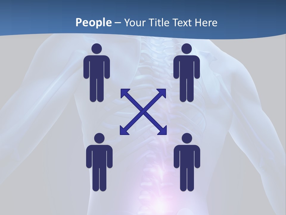 Sports Injury Low Back Pain Skeleton PowerPoint Template