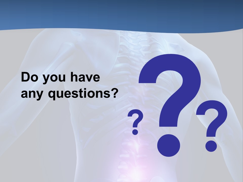 Sports Injury Low Back Pain Skeleton PowerPoint Template