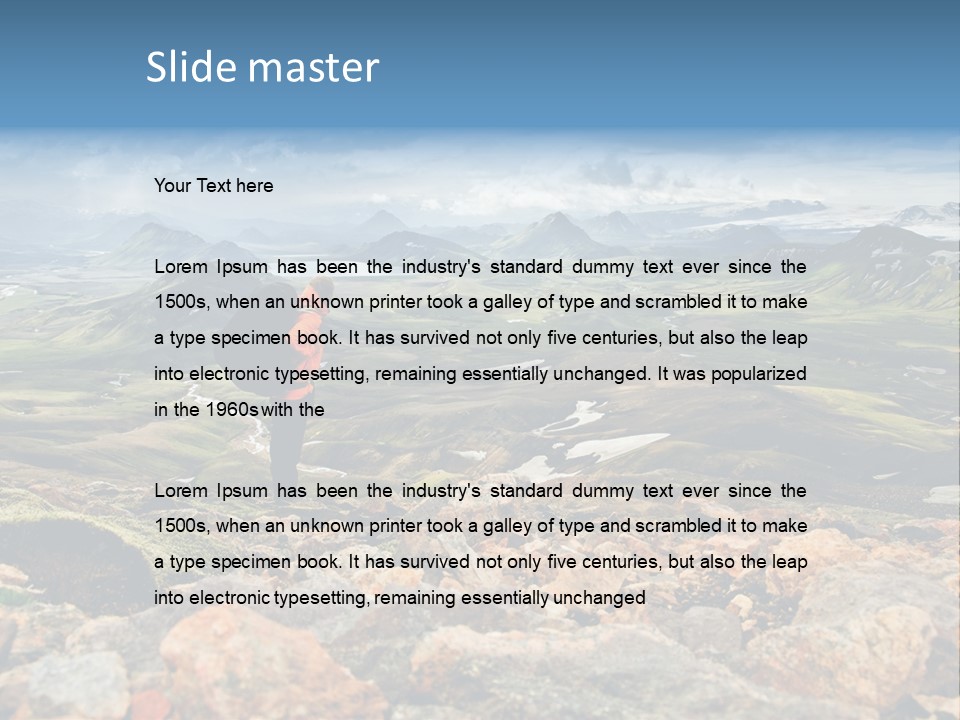 Long Heavy Green PowerPoint Template