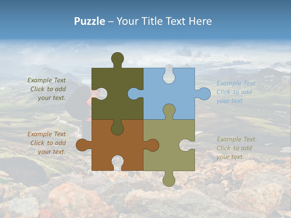 Long Heavy Green PowerPoint Template