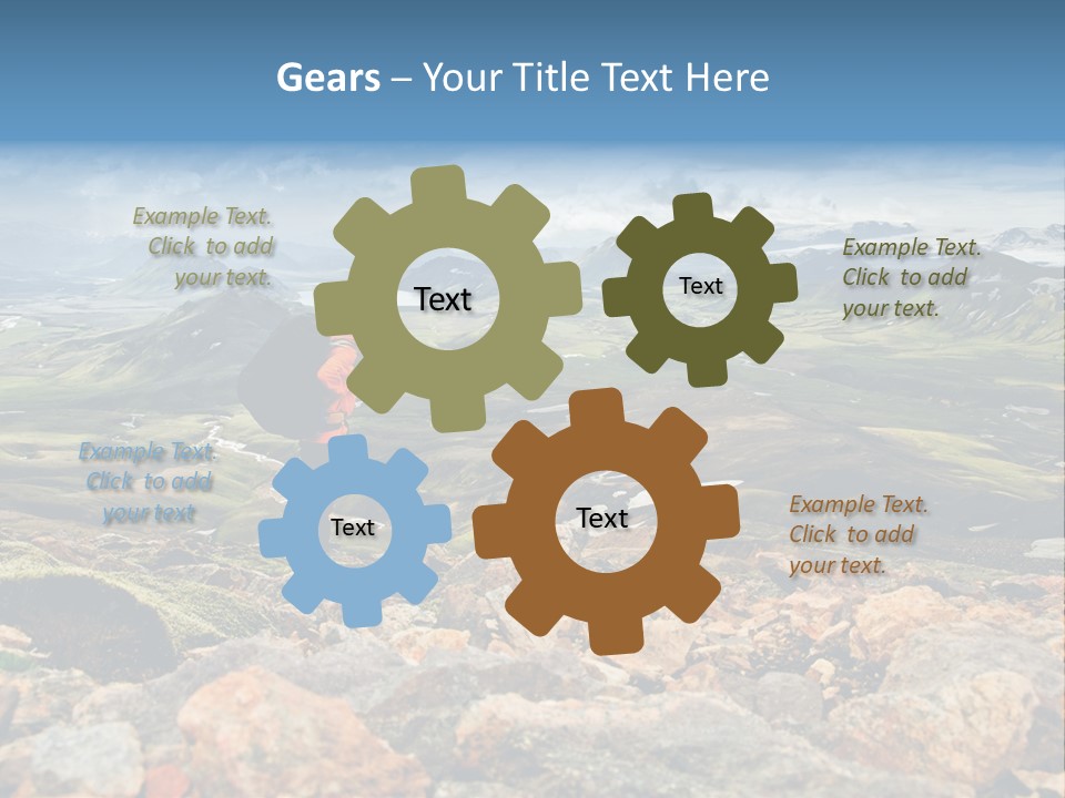 Long Heavy Green PowerPoint Template