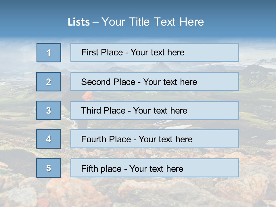Long Heavy Green PowerPoint Template