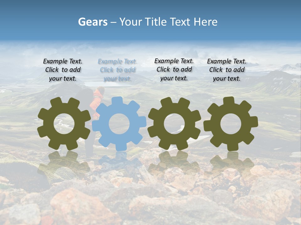 Long Heavy Green PowerPoint Template