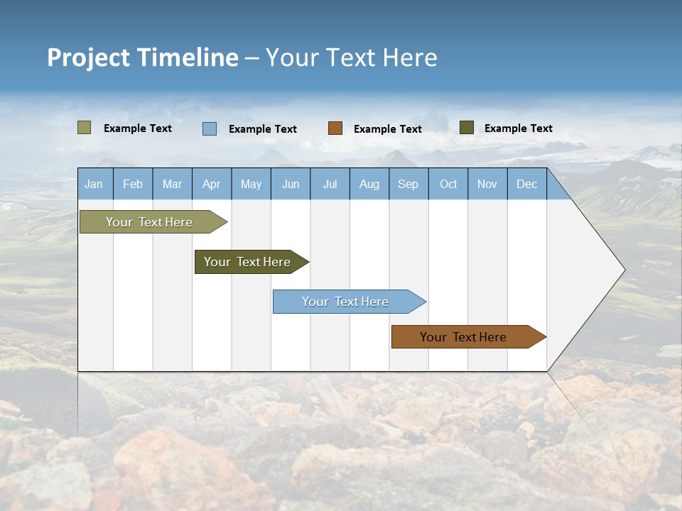 Long Heavy Green PowerPoint Template