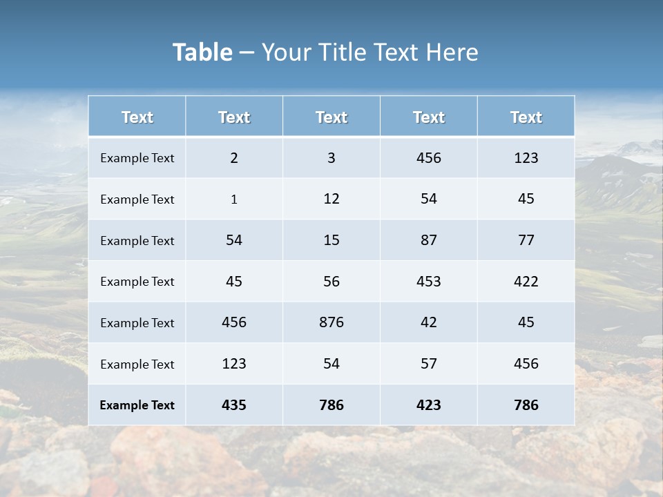Long Heavy Green PowerPoint Template