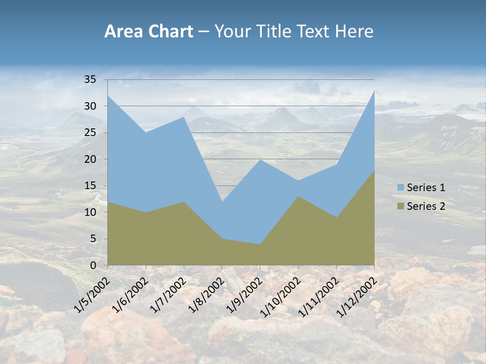 Long Heavy Green PowerPoint Template