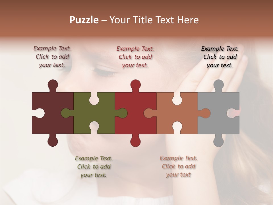 Suffering Otitis White PowerPoint Template