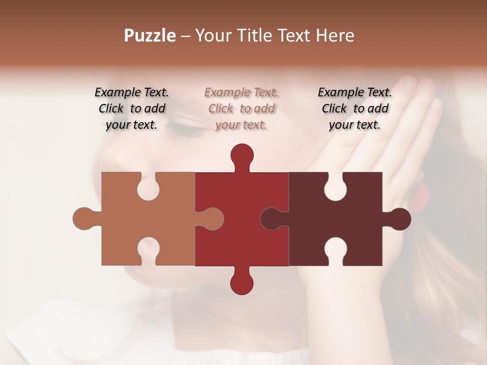 Suffering Otitis White PowerPoint Template