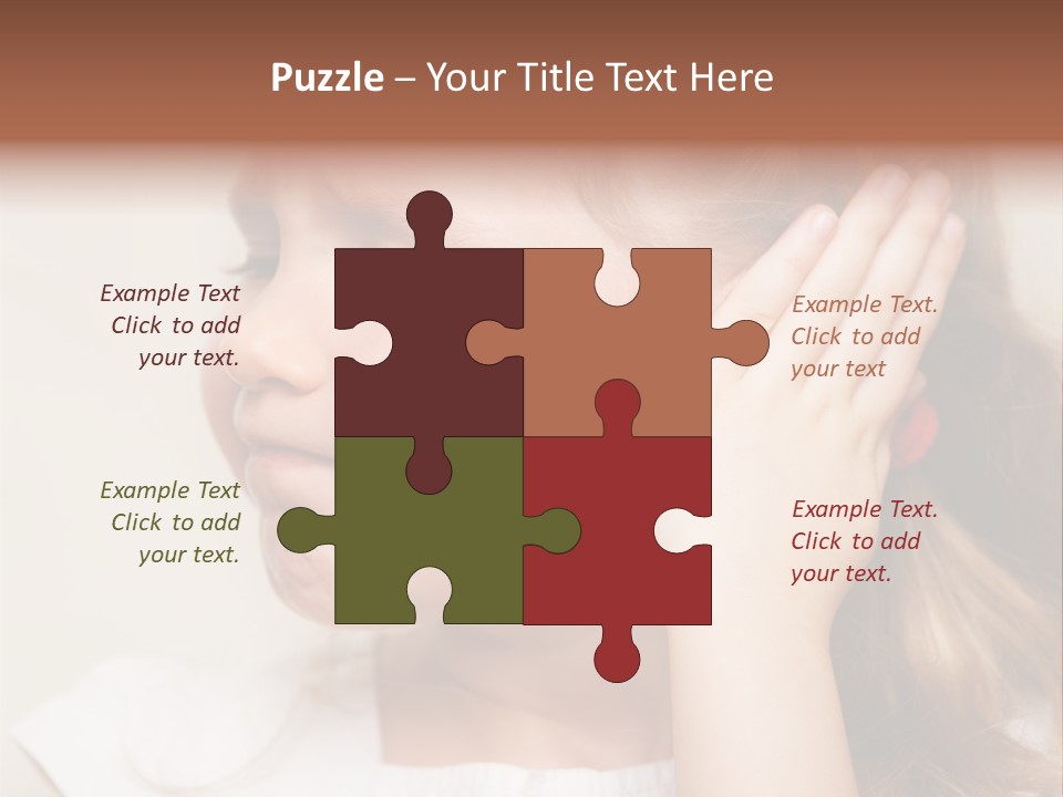 Suffering Otitis White PowerPoint Template