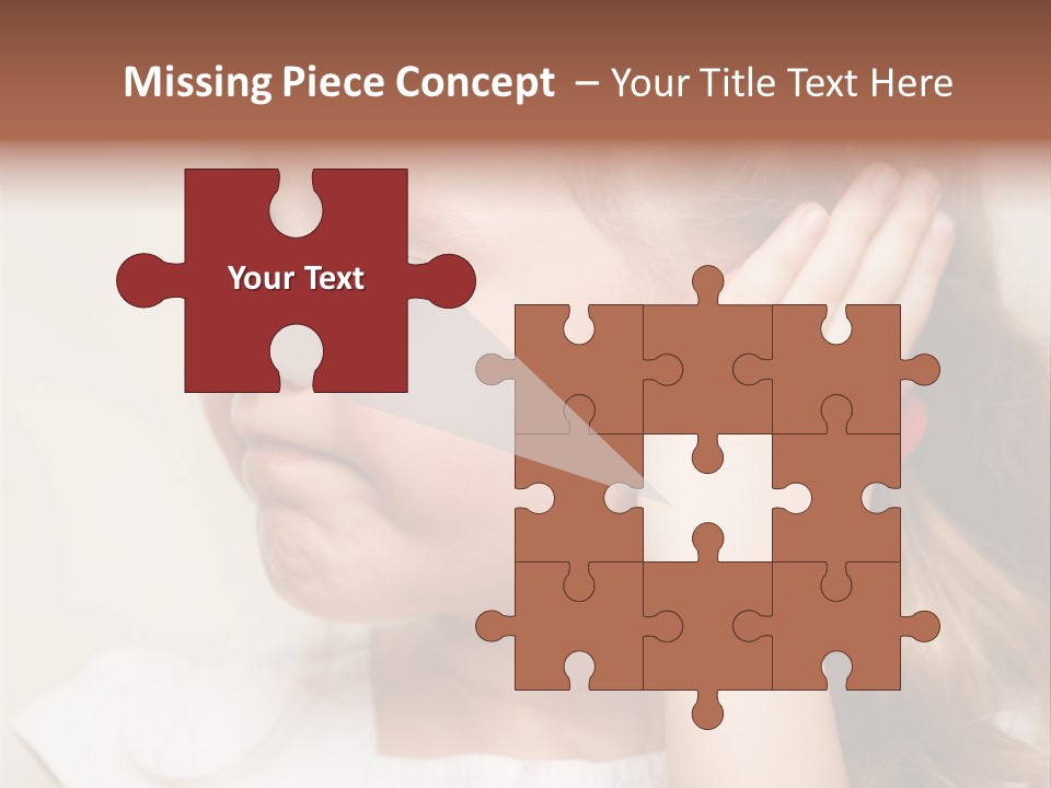 Suffering Otitis White PowerPoint Template