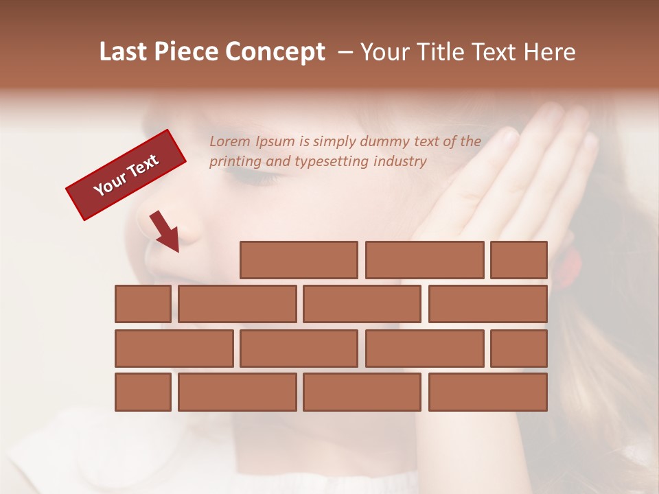 Suffering Otitis White PowerPoint Template