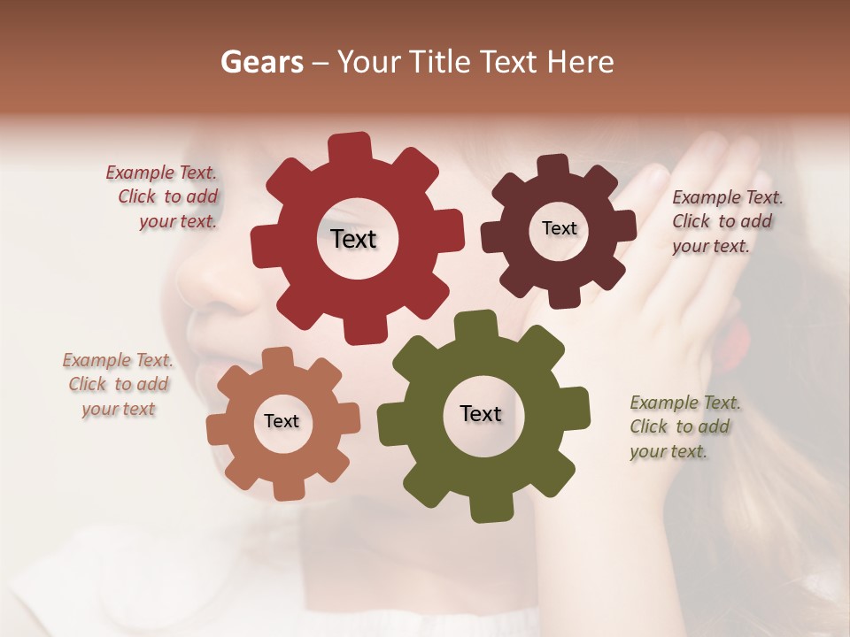 Suffering Otitis White PowerPoint Template